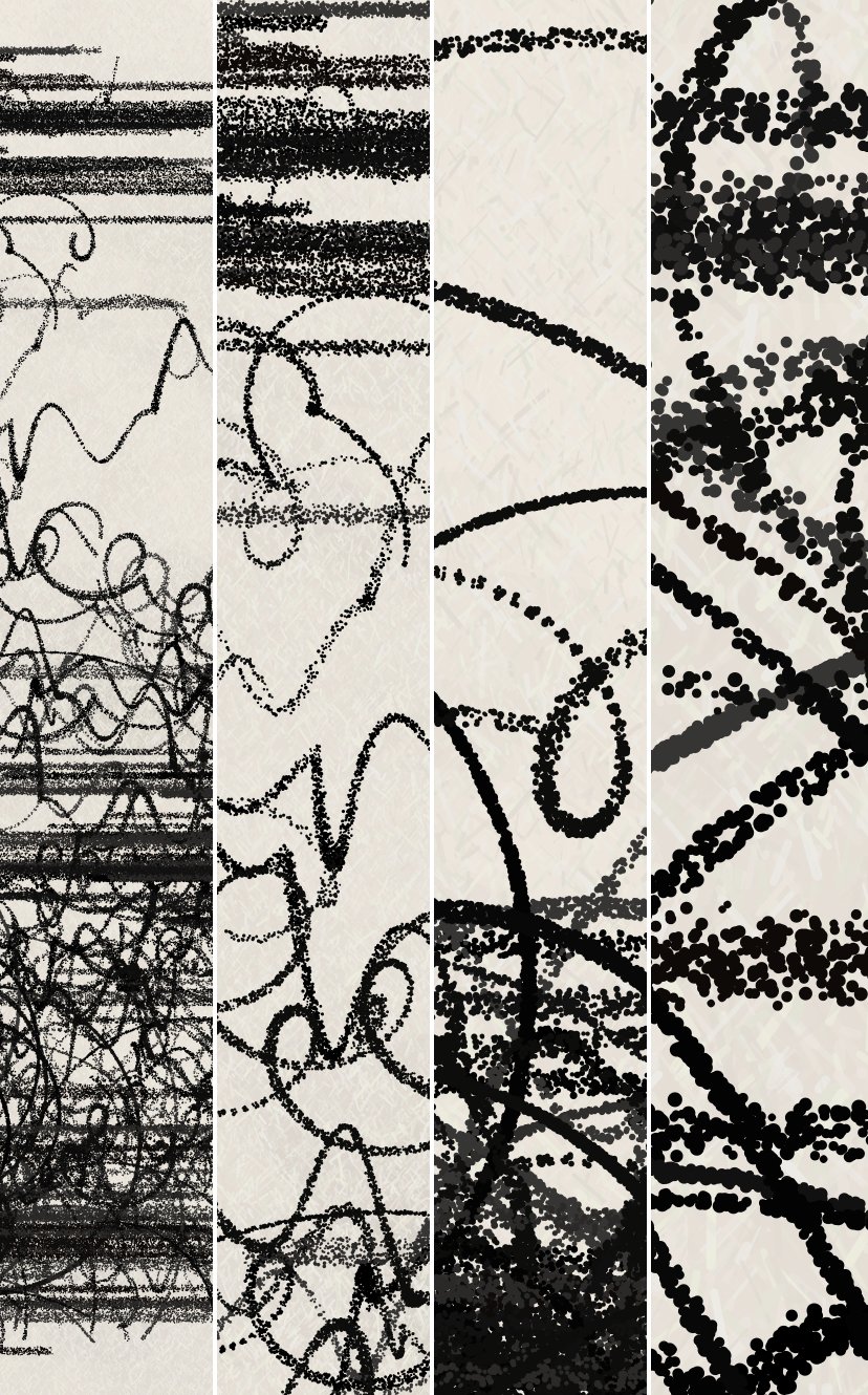 Pang crayon marks detail